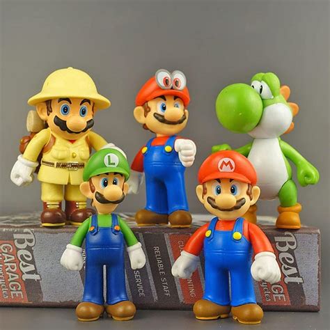 Buy SUVIYA Super Mario Bros Luigi, Mario, Yoshi Action Figures Toy, 5 ...