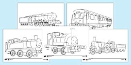 Talking Steam Train Themed Stick Puppets (teacher made)
