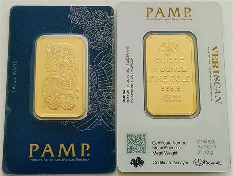 Pamp Suisse 1-oz Gold Bar In Assay Card, 40% OFF