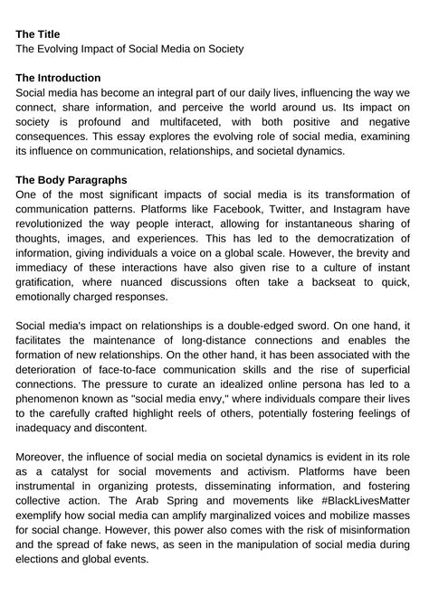 Synthesis Essay Example - Englet