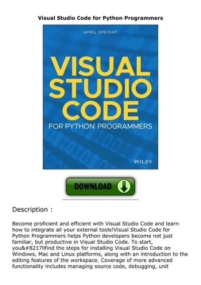 Image result for Visual Studio Code Python PDF