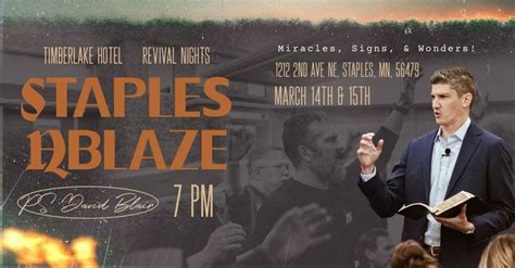 Staples Ablaze!, Timbers Restaurant & Event Center, Staples, 14 March ...