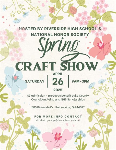 Riverside High Schools NHS Spring Craft Show, Riverside High School ...