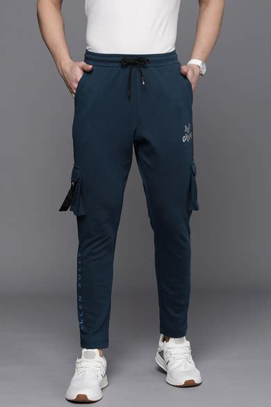 Buy Men Solid Regular Fit Navy Track Pants Online - 891810 | Allen Solly