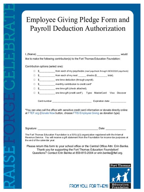Fillable Online Payroll Deduction Authorization Form Template - Word ...