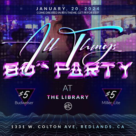 All Things 80s - The Library Gentlemens Club