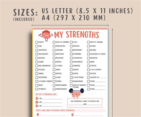 My Strengths Worksheet for Kids & Teens – MindSpacePrintables