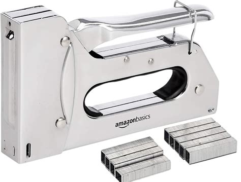 Amazon Basics Manual Staple Gun with 1000 Staples, for Upholstery and ...