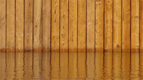 Download wallpaper 3840x2160 fence, boards, wood, water, reflection ...