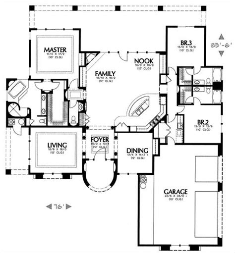Mediterranean House Plan with 3 Bedrooms and 3.5 Baths - Plan 6735 ...