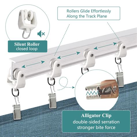 Ceiling Curtain Track, Flexible Bendable Ceiling Curtain Track Room ...