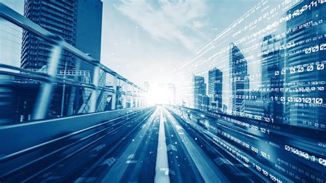 Flux de données numériques sur la route dans le concept de cyber ...