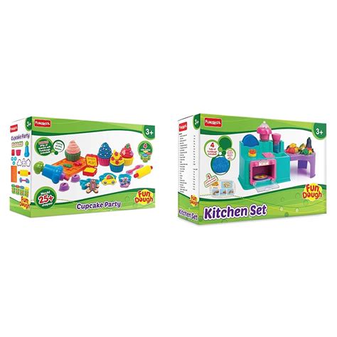 Buy Funskool-Fundough Playset Cupcake Party, Multicolour, Dough, Toy ...