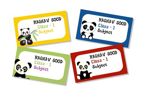 School Book Label Stickers - Panda / Label Shabel – Labelshabel