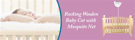 Buy Mee Mee Baby Wooden Cot (Swing & Mosquito Net - Wooden) Online at ...