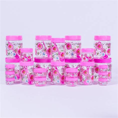 Buy GPET Print Magic Container Pink Pack of 24 Plastic Grocery ...