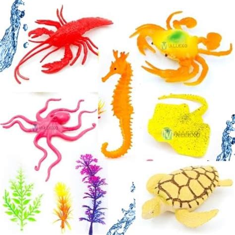 Buy FunBlast Little Cute Fish Toys – Pack of 12 Pcs Aquatic Sea Animal ...