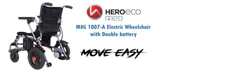 Hero Med Electric Wheelchair MHL 1007-A, Side Batteries, Foldable, 5 ...