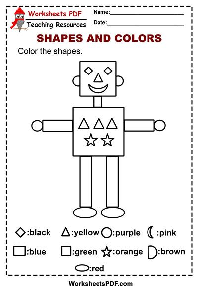 Robot Basic Shapes Worksheet 的图像结果