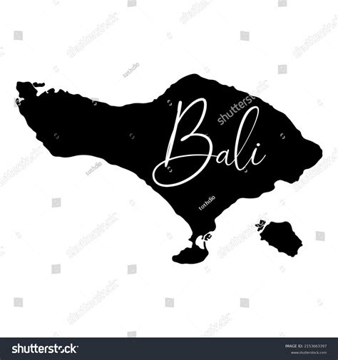 Black Map Bali Island Indonesia Bali Stock Illustration 2153663397 | Shutterstock
