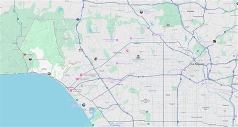 Palisades Map in Los Angeles - Guide of the World
