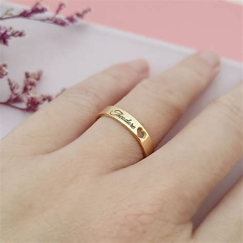 Custom Inside Outside Engraved Name Ring – Jeluxa