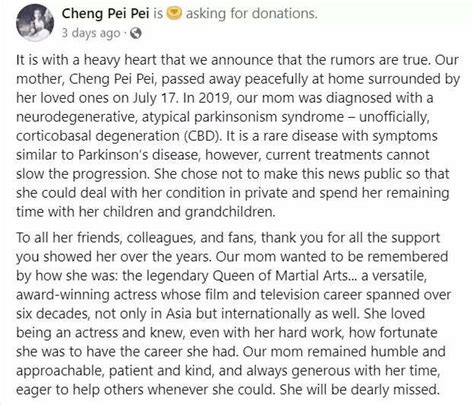 Cheng Pei Pei Death News: Queen Of Martial Arts Cheng Pei-pei Dies At ...