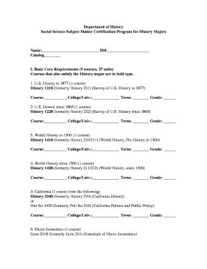 Fillable Online Social Science Outline with New & Old Course Numbers ...