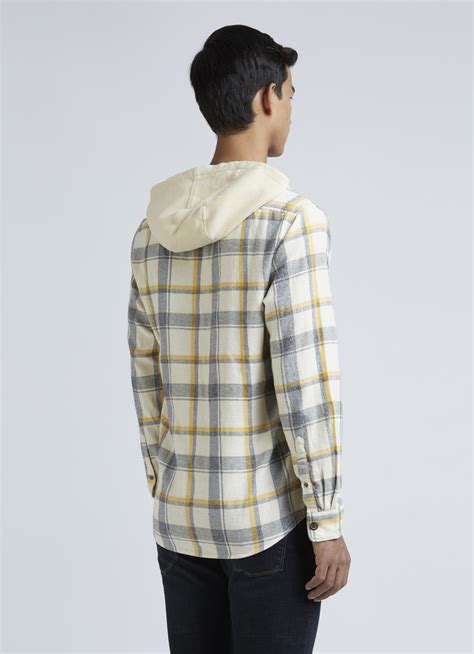 Ecru Checks Full Sleeve Shirt | Pepe Jeans India