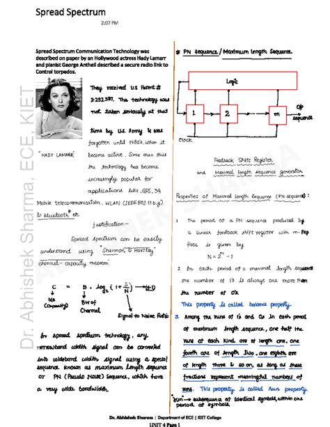 DSSS, PN Sequence, FHSS etc Notes - Spread Spectrum 2:07 PM Spread ...