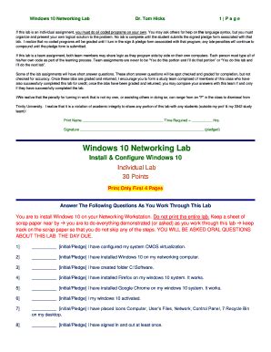 Fillable Online carme cs trinity Windows 10 Networking Lab - Dr. Tom ...