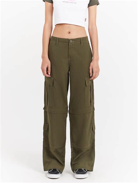 Worship Recreation Zip Off Cargo Pants Jungle Green