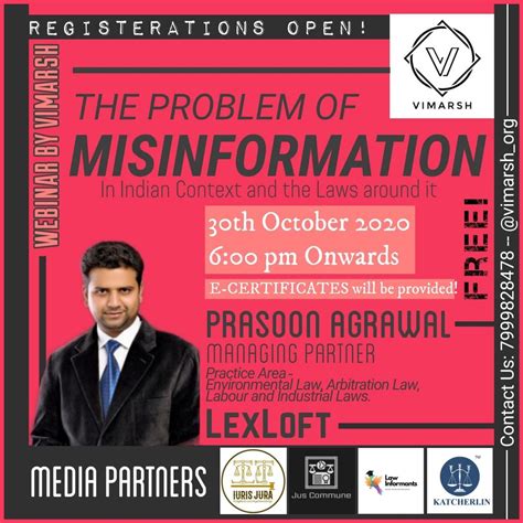 Webinar on “The Problem of MISINFORMATION in Indian Context and the ...