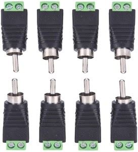 ATEKT Speaker RCA Wire to AV Phono Male RCA Connector Jack Terminal ...