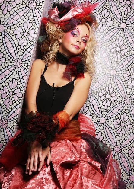 Fashion shot of woman in doll style | Premium Photo