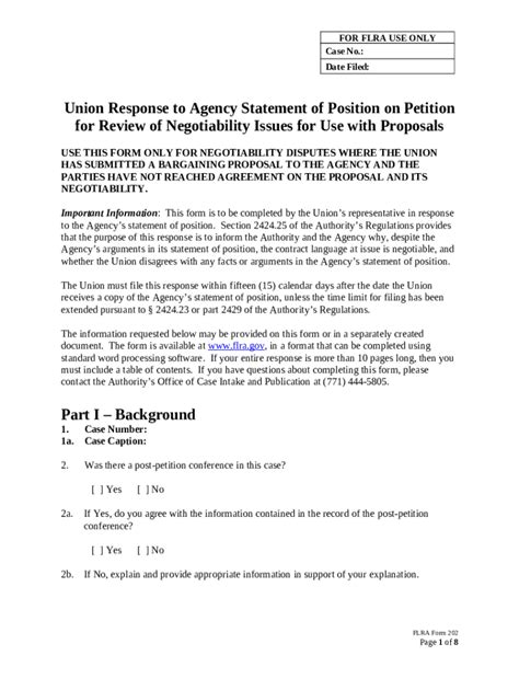 Statement of Agency Position on Petition for Review ... Doc Template ...