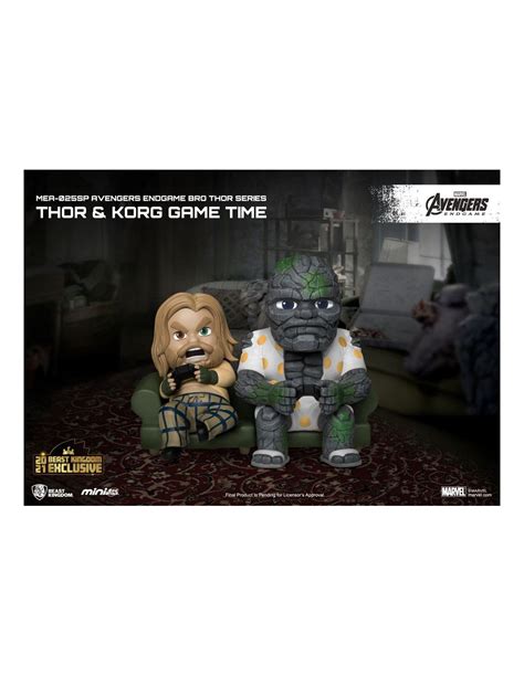 Figuras Marvel Vengadores Endgame Bro Thor & Korg Game Time Beast Kingdom