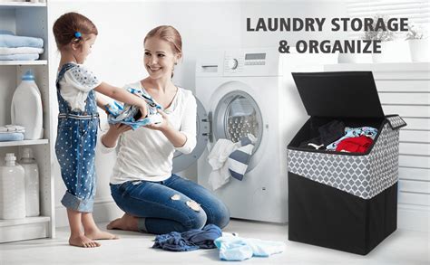 PrettyKrafts 75 LTR Laundry Basket for Clothes with Lid | Laundry Bag ...