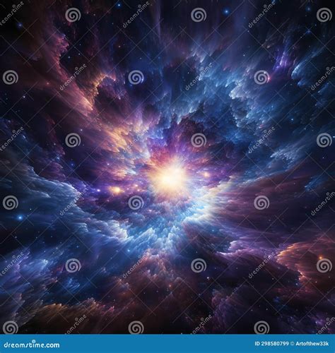 Celestial Fusion: a Captivating Display of Stellar Energy Stock Illustration - Illustration of ...