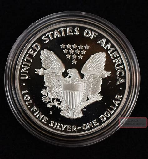 1990 - S American Eagle Silver Dollar Proof, 99. 9 Pure Silver Coin