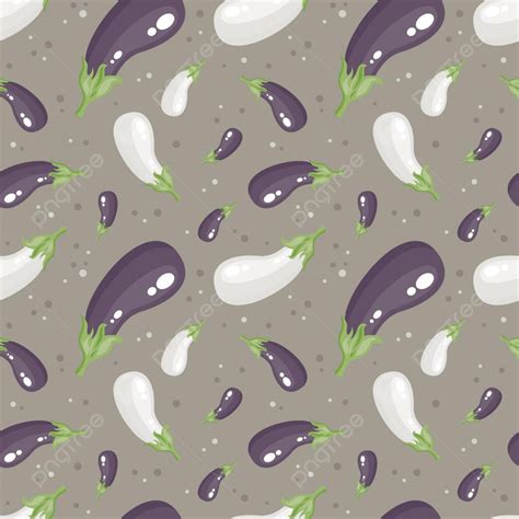 Eggplant Vegetable On Beige Background Seamless Pattern, Natural, Fruit ...