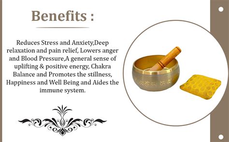WIGANO Brass Sound Singing Bowl for stress relief Meditation with ...