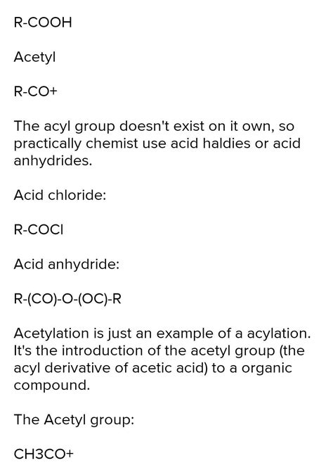 Difference between acylation and acetylation - Brainly.in