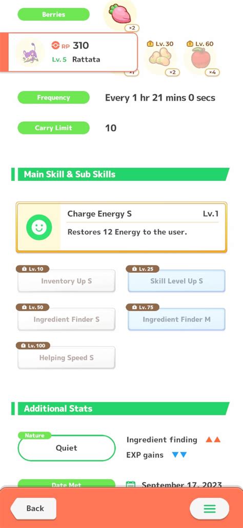 Top percent Rattata : r/PokemonSleep