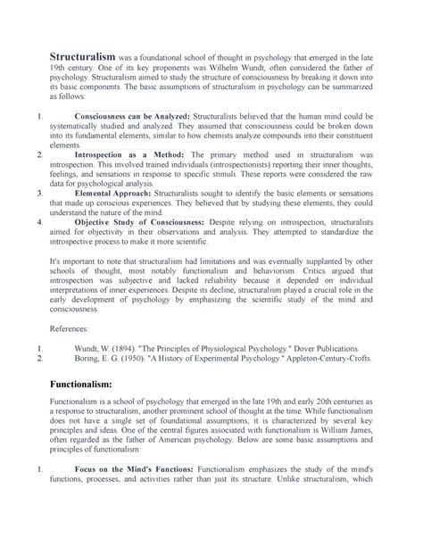 Basicc assumption of schools - Structuralism was a foundational school ...