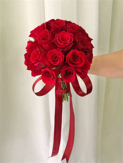 Bride red rose bouquet wedding 60 photos - Astyledwedding.com
