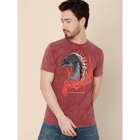 Buy Free Authority Young Men House of Dragon Printed Tie Dye T-Shirt Online