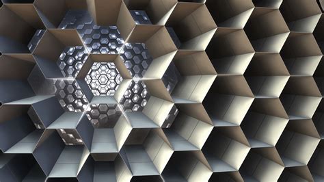 Wallpaper honeycomb, cell, structure, 3d, fractal hd, picture, image