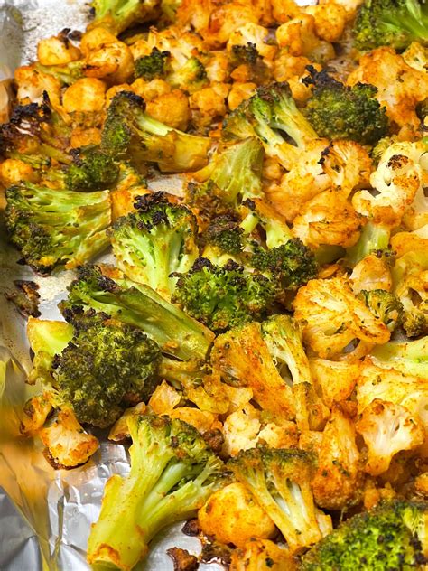 Balsamic Roasted Broccoli & Cauliflower