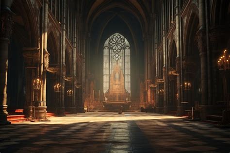 The ornate beauty of a medieval cathedrals interio 00710 02 | Premium ...